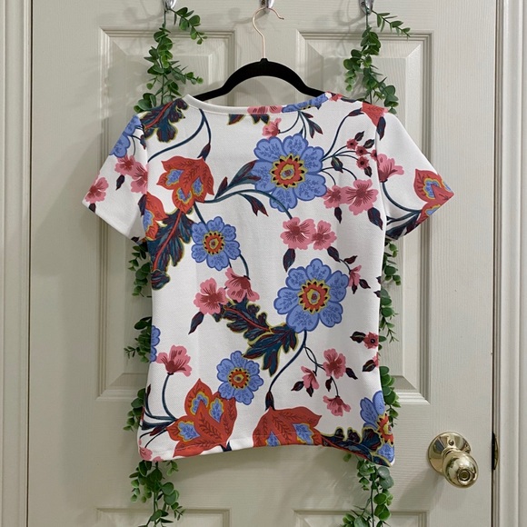 Ann Taylor Factory Floral Square Neck Top - Picture 4 of 5